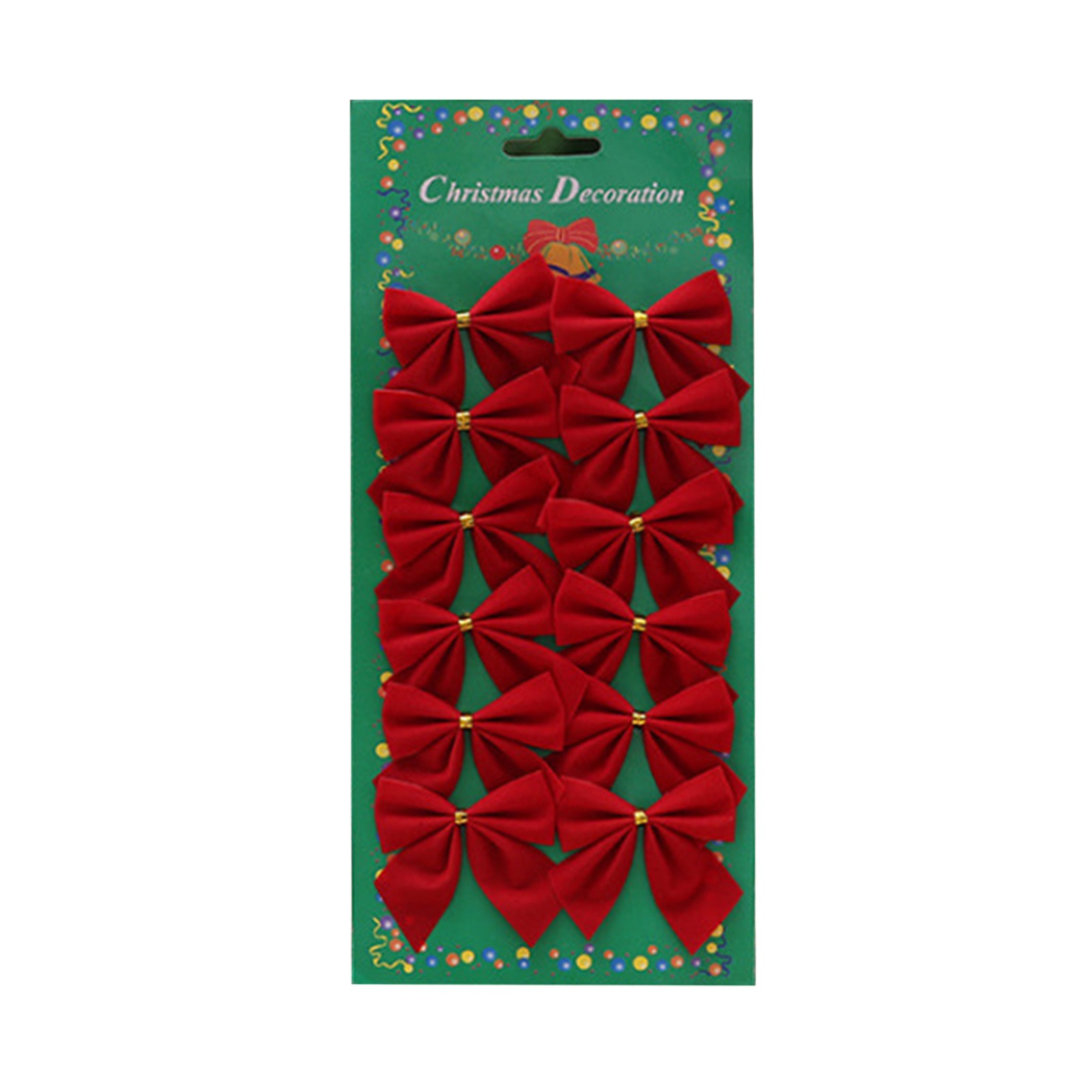 thumbnail image 2 of Adorno Navideño Lazo Adorno Para Árbol De Navidad Guirnalda Adorno Bonito Y Colorido Poliéster Navidad 12 Paquetes De Lazos Para Regalo, 2 of 2